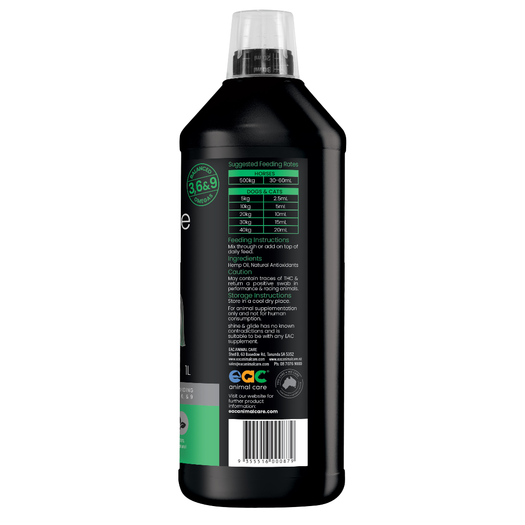 Shine & Glide Hemp Oil For Dogs Cats And Horses