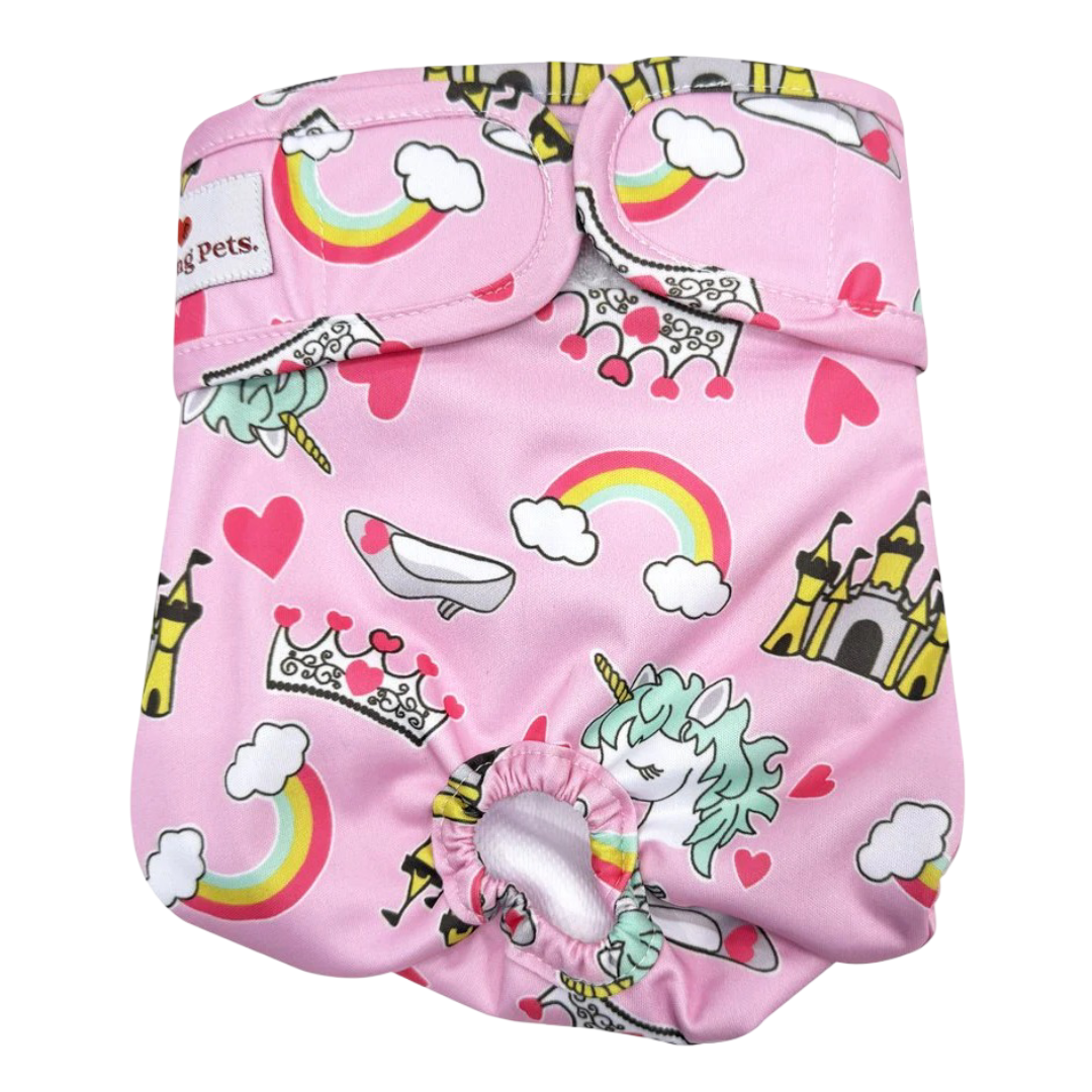 Washable Dog Nappies Pink Purple 2 Pack
