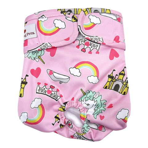 Washable Dog Nappies Pink Purple 2 Pack