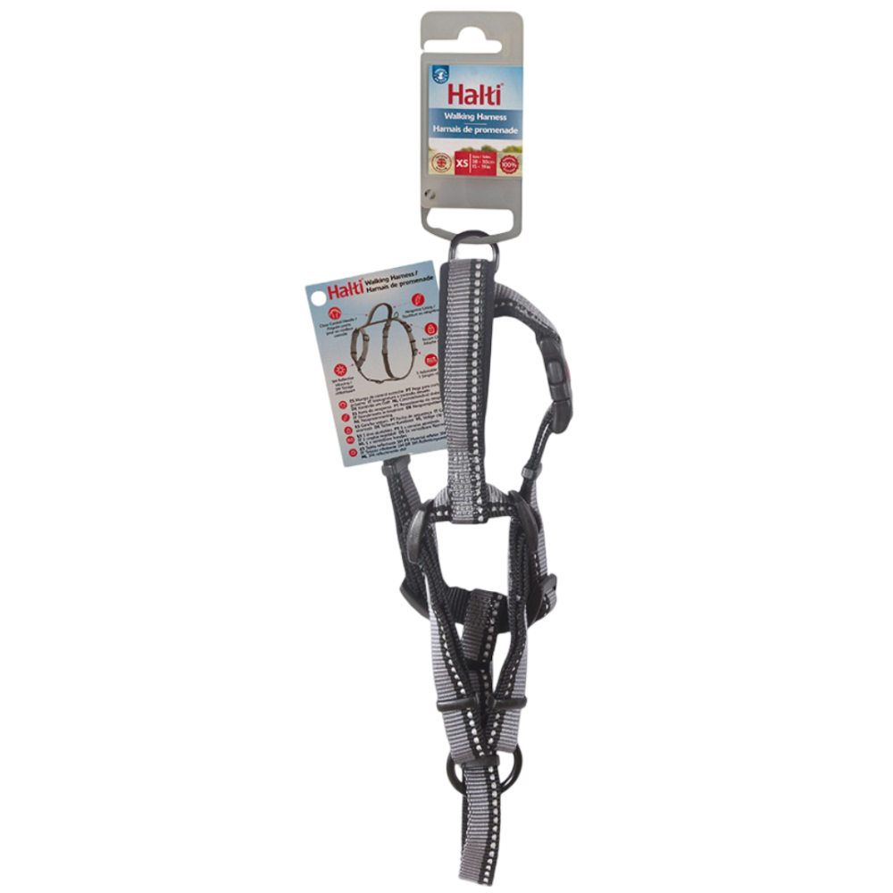 Walking Dog Harness in Grey Black