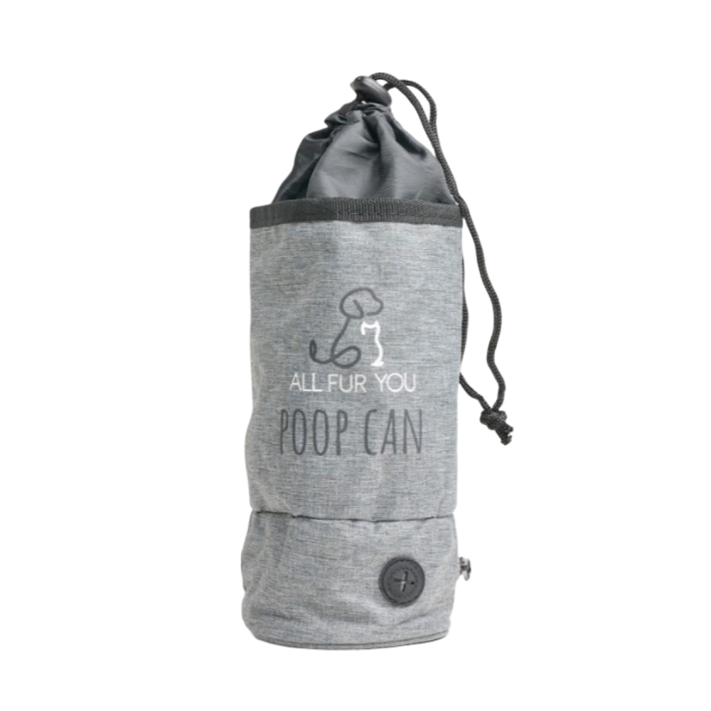 Poop Can Collapsible Washable Waste Disposal Grey