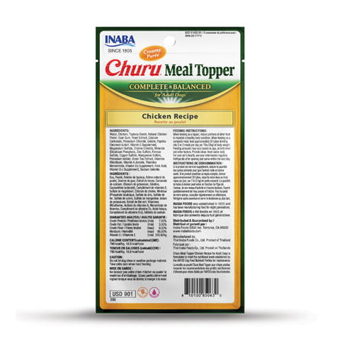 Inaba Churu Chicken Meal Topper for Dogs 4 Pack