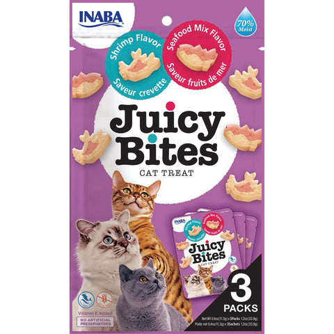 Inaba Juicy Bites Shrimp and Seafood Mix Cat Treats 34g