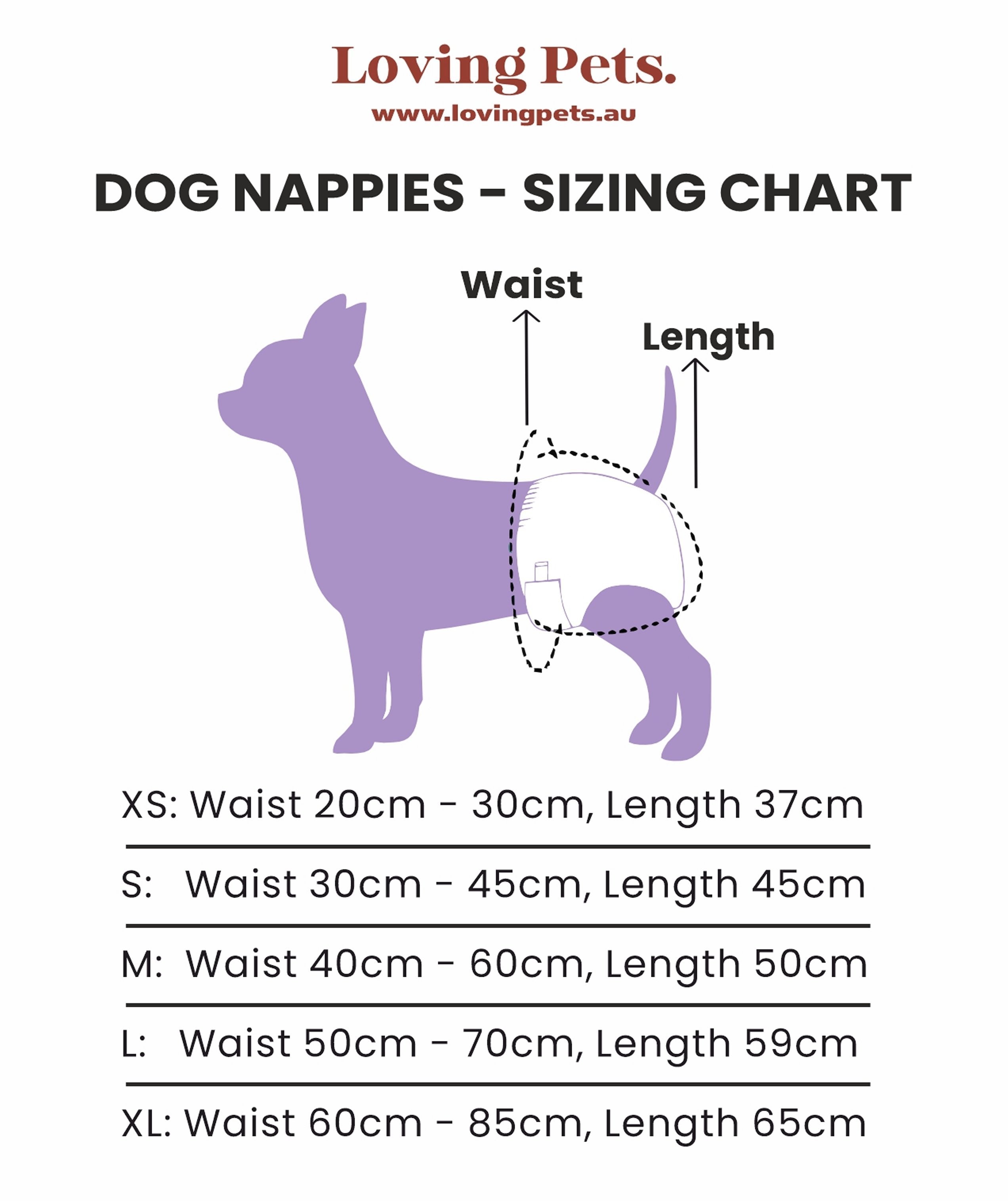 Washable Dog Nappies Pink Purple 2 Pack