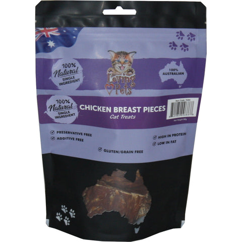 Loving Pets Outback Naturals Chicken Breast Pieces Cat Treats 80g