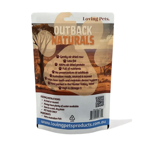 Loving Pets Outback Naturals Fish Jerky Dog Treats 100g