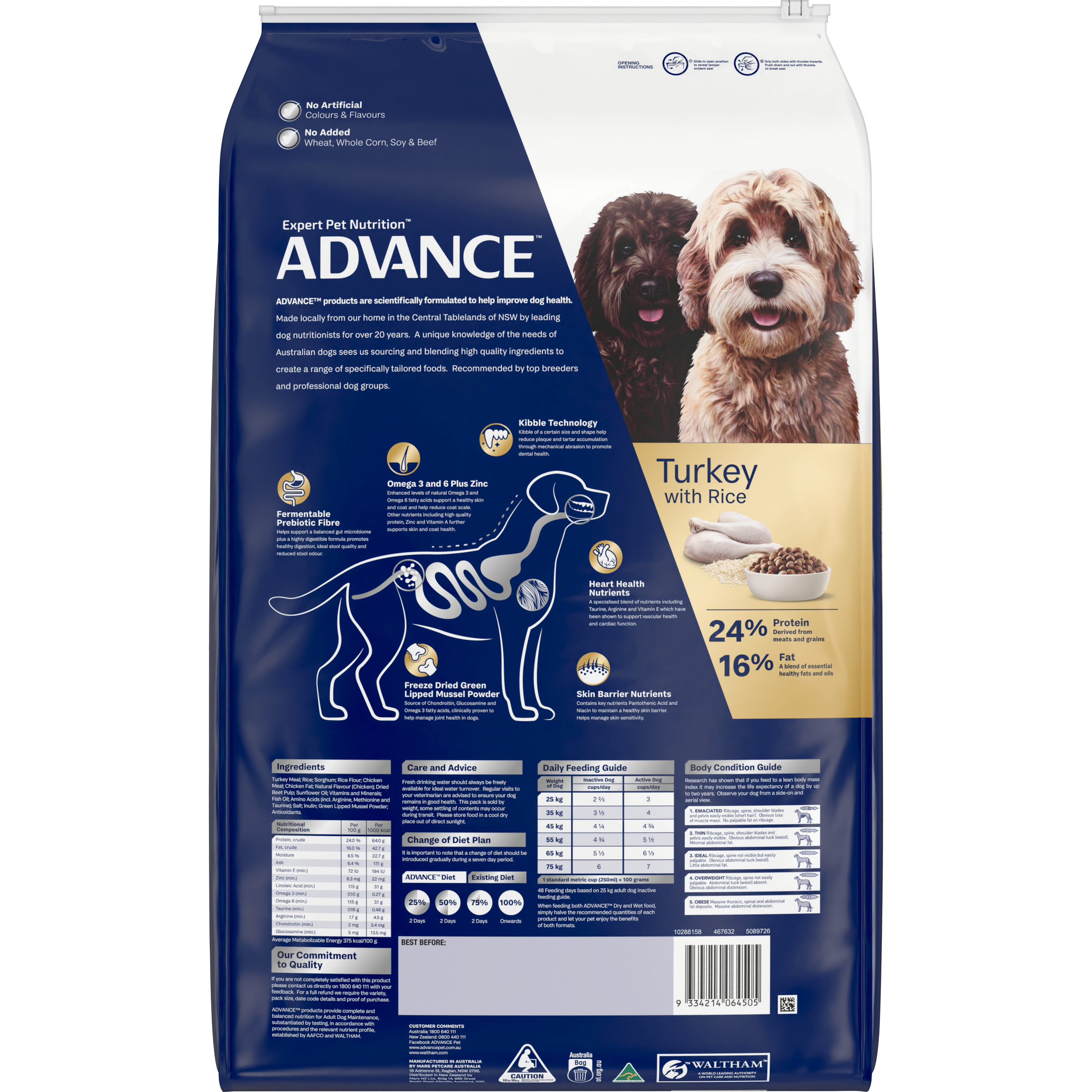 Turkey With Rice Large Oodles Dry Dog Food