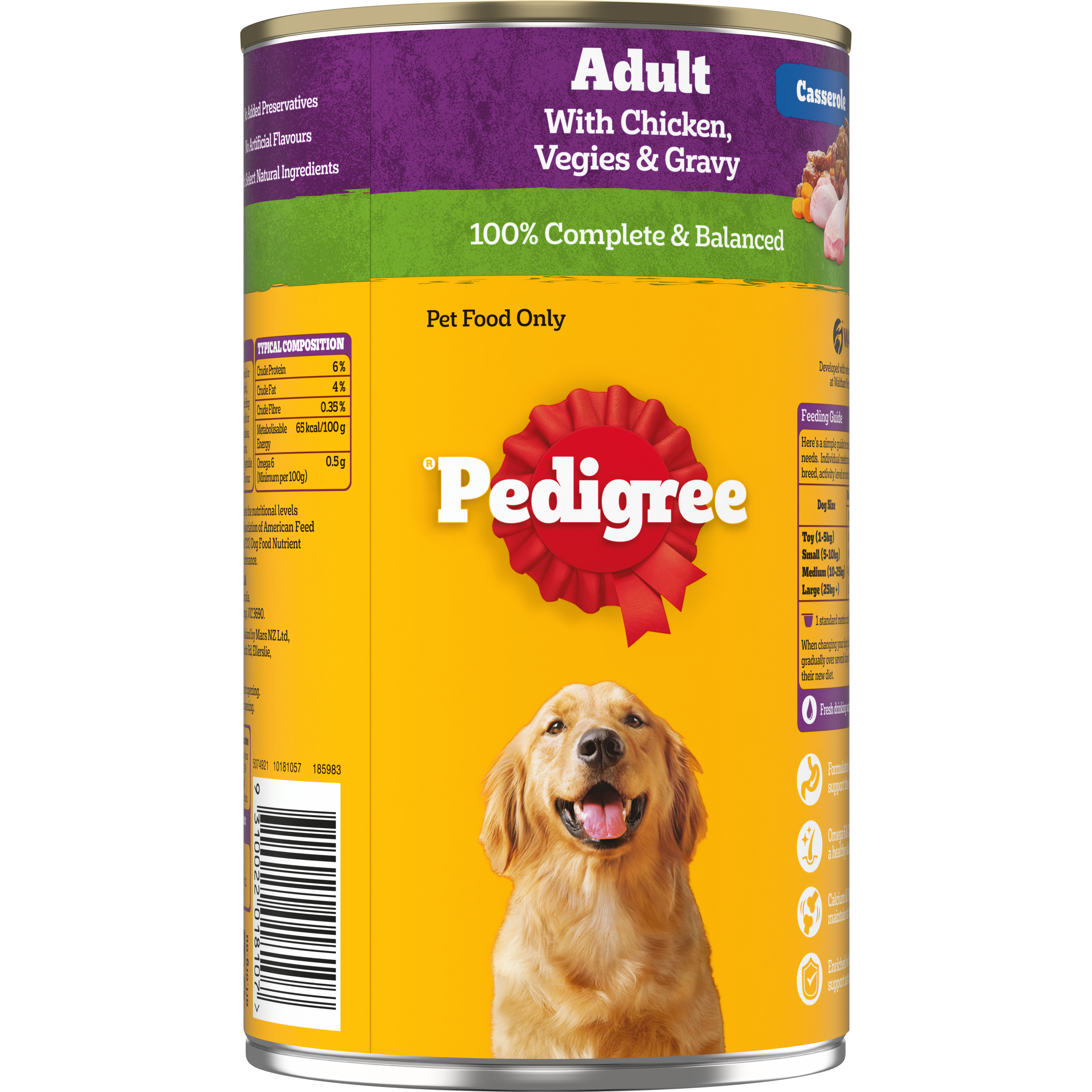 Adult Wet Dog Food Chicken Rice Vegies Casserole