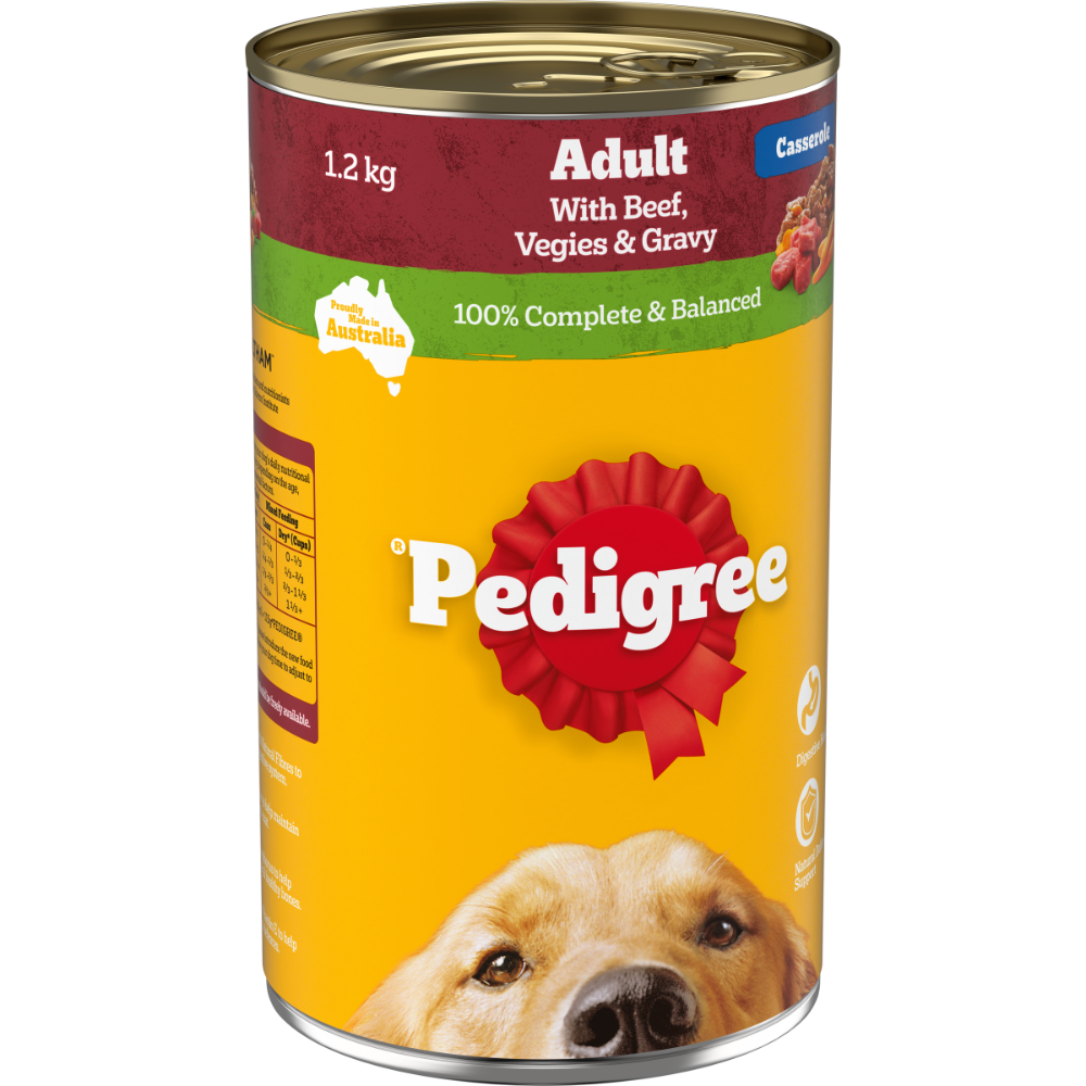 Adult Wet Dog Food Beef Vegies Gravy Casserole