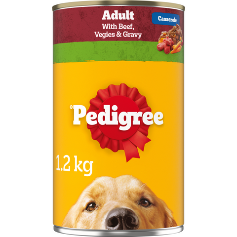 Adult Wet Dog Food Beef Vegies Gravy Casserole