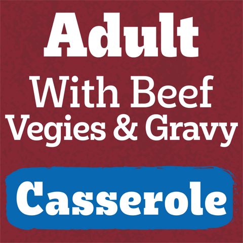 Adult Wet Dog Food Beef Vegies Gravy Casserole
