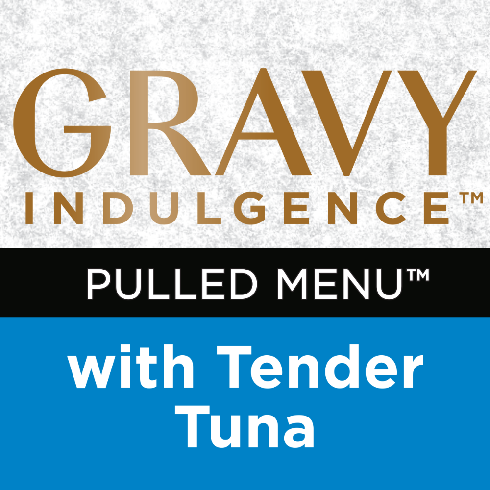Pulled Menu Gravy Indulgence With Tuna Wet Cat Food Tray