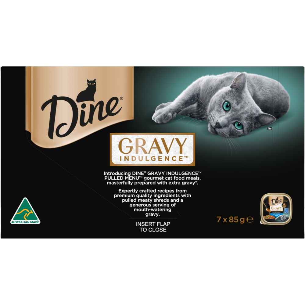 Pulled Menu Gravy Indulgence With Tuna Wet Cat Food Tray