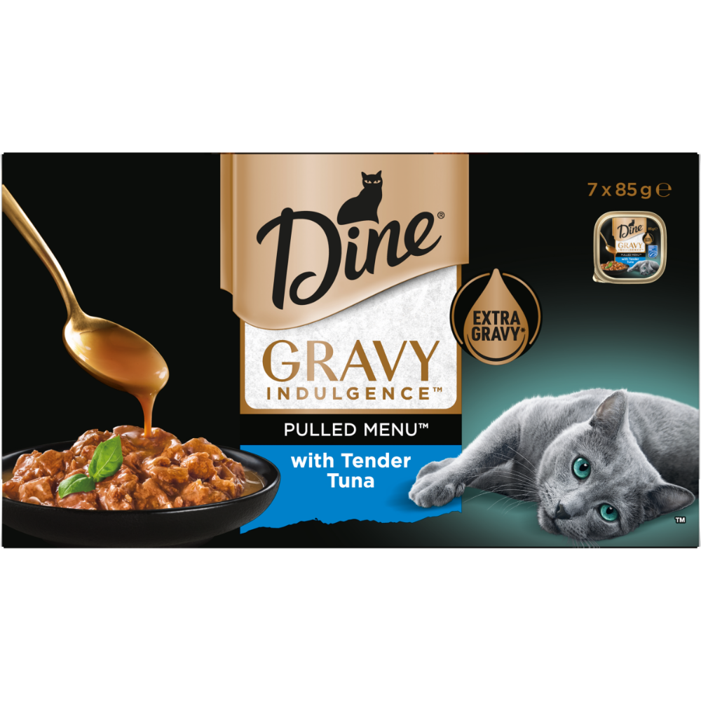 Pulled Menu Gravy Indulgence With Tuna Wet Cat Food Tray