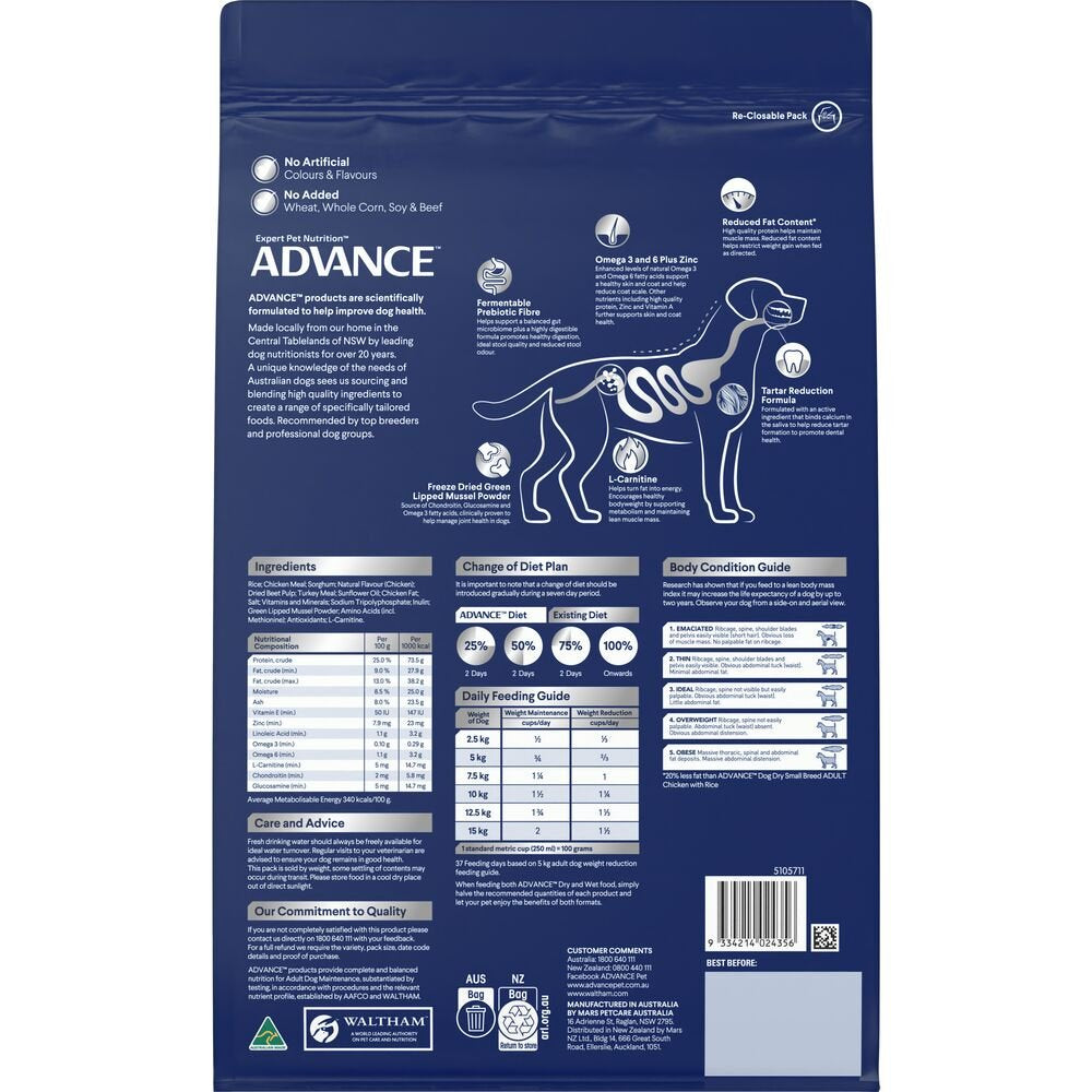 Healthy Weight Small Adult Dry Dog Food Chicken With Rice