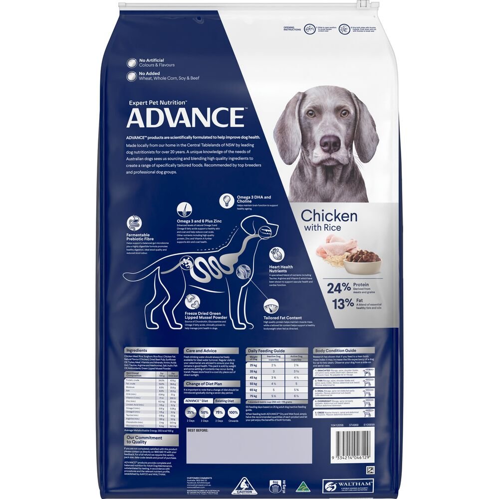 Healthy Ageing Large Adult Dry Dog Food Chicken With Rice