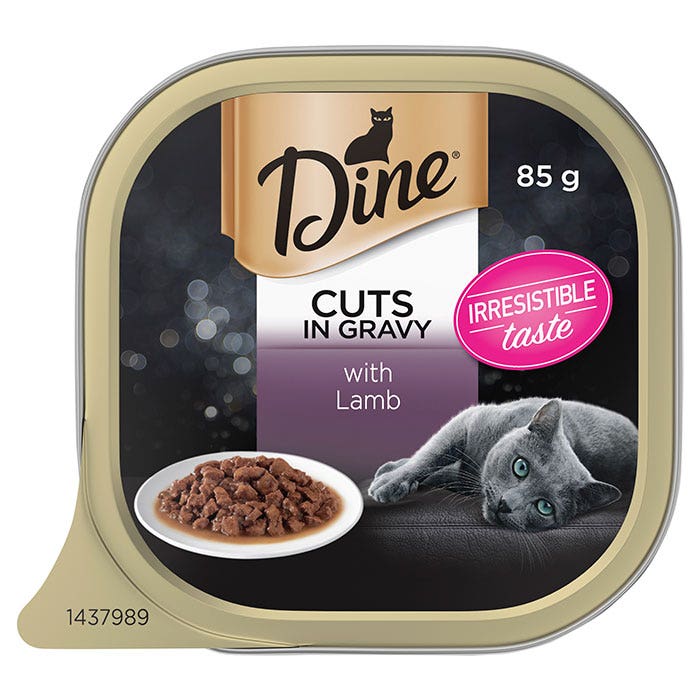 Dine Daily Variety Pack Lamb Gravy Tuna Mornay Cat Food Tray 85gx28