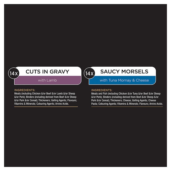 Dine Daily Variety Pack Lamb Gravy Tuna Mornay Cat Food Tray 85gx28