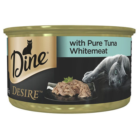 Dine Desire Pure Tuna Whitemeat Cat Food 85gx6