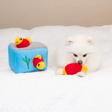 Zippy Paws Dog Toys Plush Burrow - Aquarium