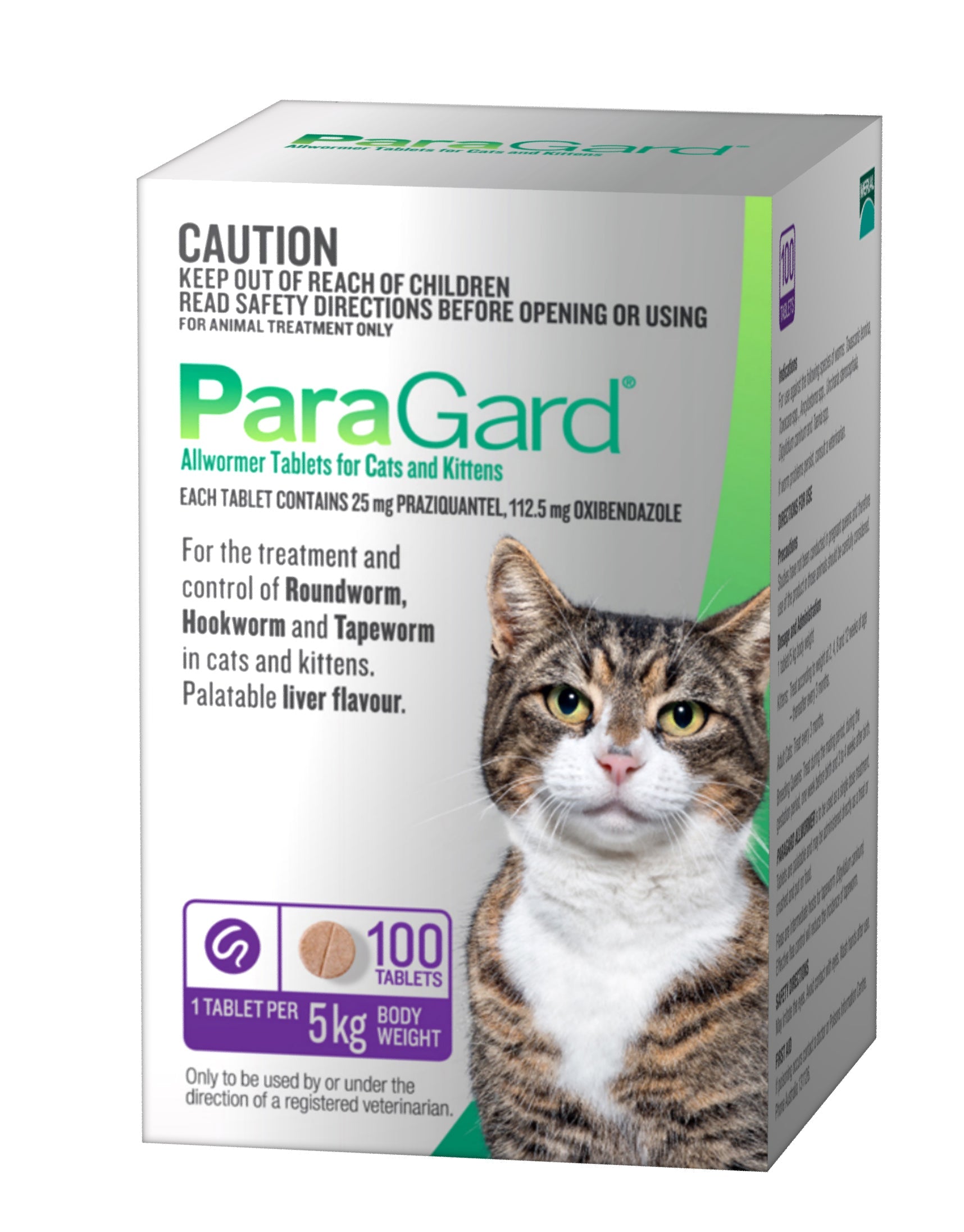 ParaGard Allwormer Tablets for Cats & Kittens - 100 Pack | petsome Pet Supplies