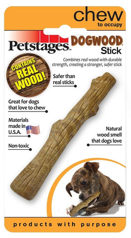 Petstages Dogwood Wood Alternative Dog Chew Toy Original Stick - Petite | petsome Pet Supplies