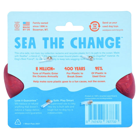 West Paw Seaflex Recycled Plastic Fetch Dog Toys - Drifty