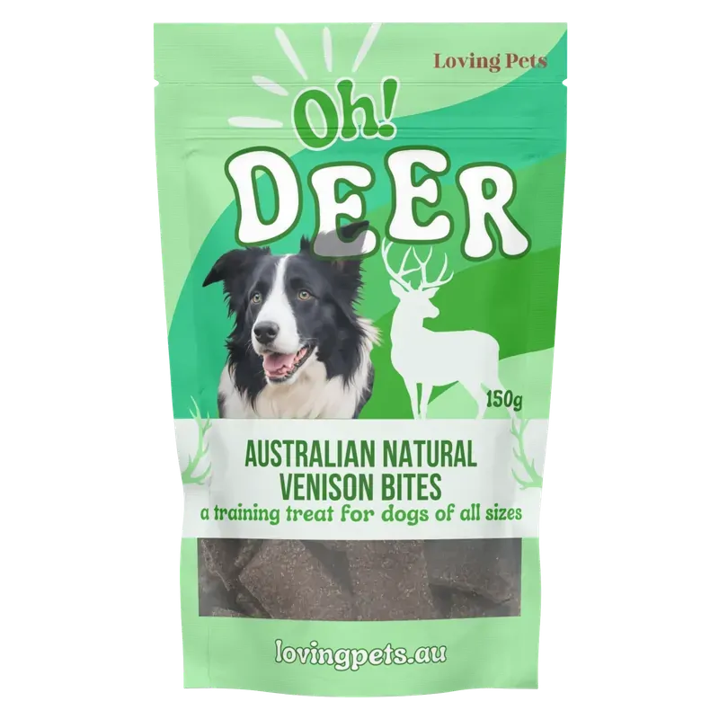 Loving Pets Oh Deer Australian Natural Venison Bites Dog Treats 150g