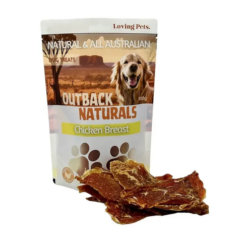 Loving Pets Outback Naturals Chicken Breast Dog Treats 100g