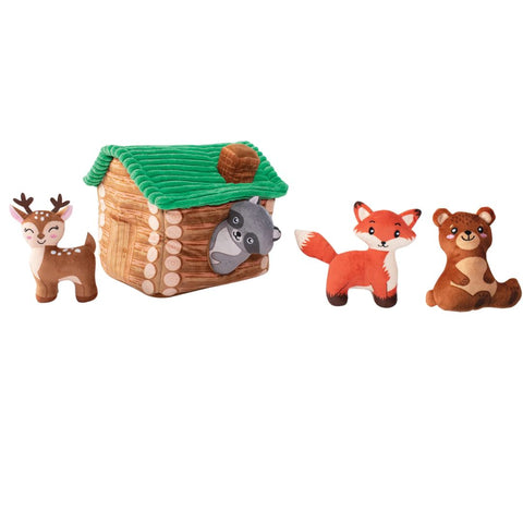 Fringe Studio Plush Burrow Interactive Dog Toy - On Cabin Time