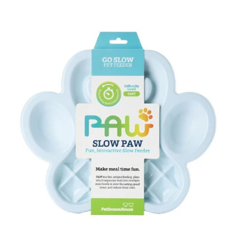 Pet DreamHouse PAW Slow Feeder Wet & Dry Food Bowl | petsome Pet Supplies