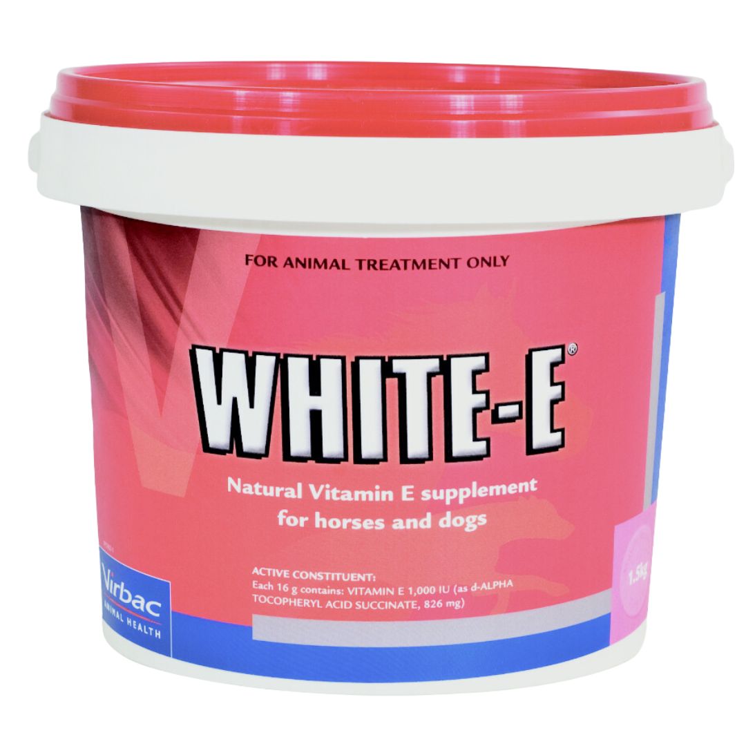 Virbac White-E Vitamin Supplements for Horses and Dogs - 1.5kg | petsome Pet Supplies