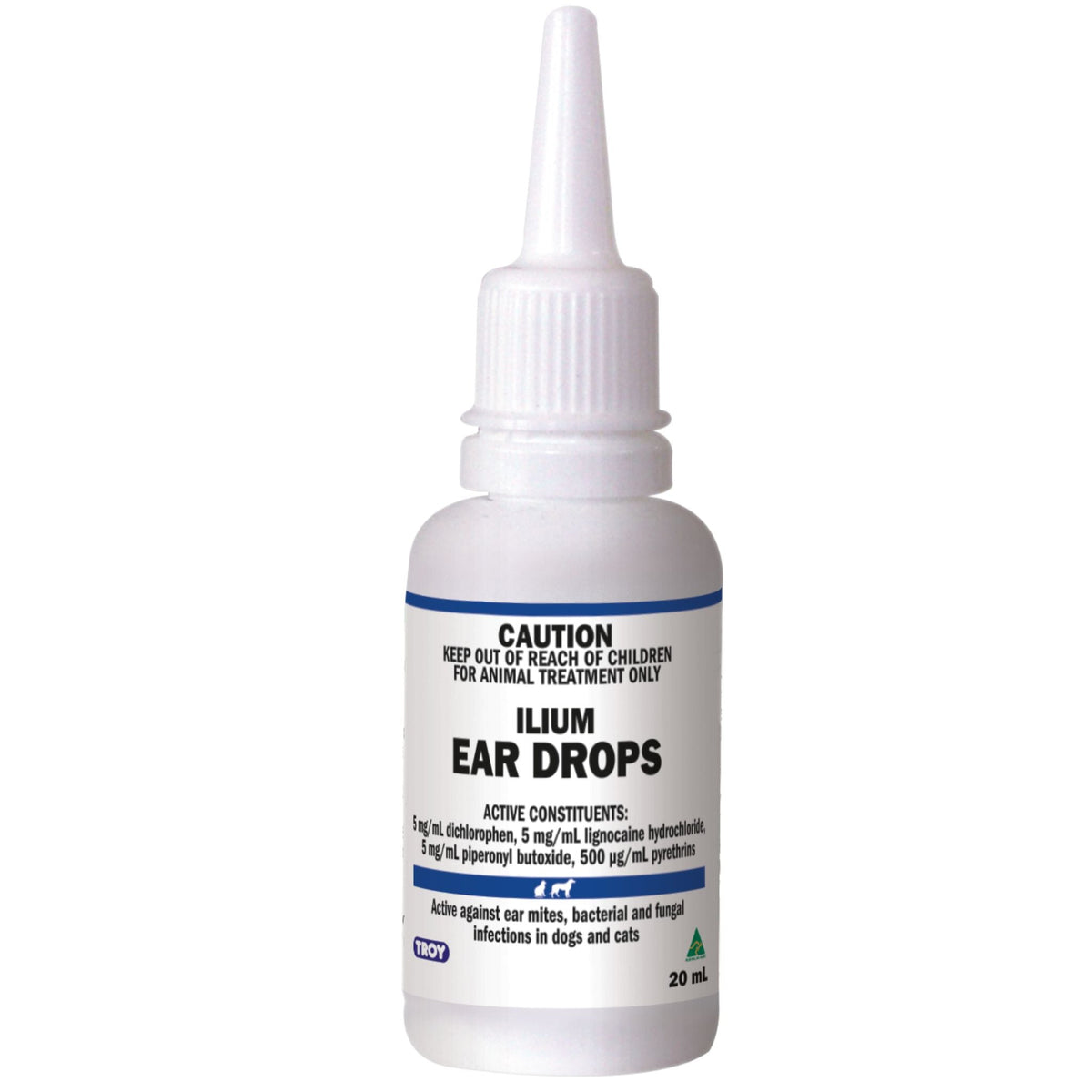 TROY Ilium Ear Drops - 20ml | petsome Pet Supplies