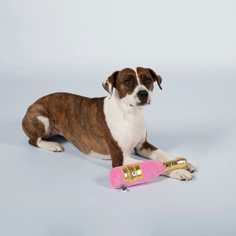 Fringe Studio Plush Brut Rose Champagne Dog Toy