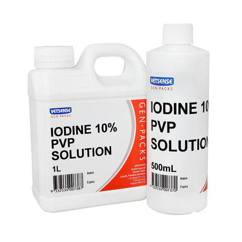 Vetsense Gen Packs Iodine 10% PVP Solution