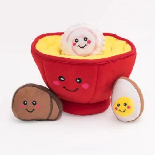 Zippy Paws Dog Toys Plush Burrow - Ramen Bowl