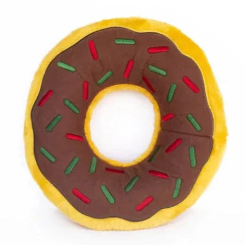 Zippy Paws Dog Toys Plush Donutz Jumbo Gingerbread