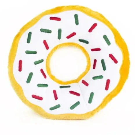 Zippy Paws Dog Toys Plush Donutz Jumbo Peppermint