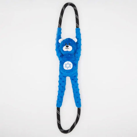 Zippy Paws Dog Toys Plush RopeTugz - Hanukkah Bear