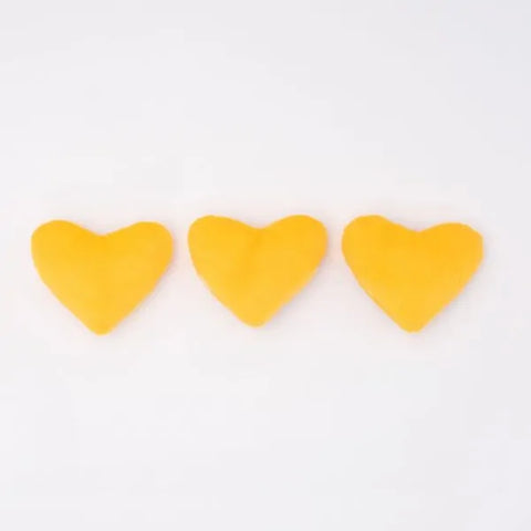 Zippy Paws Dog Toys Plush Miniz - 3 Pack Heart Cookies