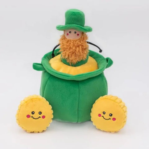 Zippy Paws Dog Toys Plush Burrow - Pot of Gold