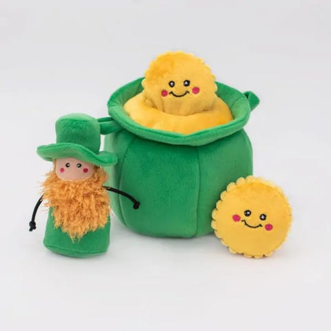 Zippy Paws Dog Toys Plush Burrow - Pot of Gold