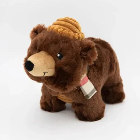 Zippy Paws Dog Toys Plush Grunterz - Bear