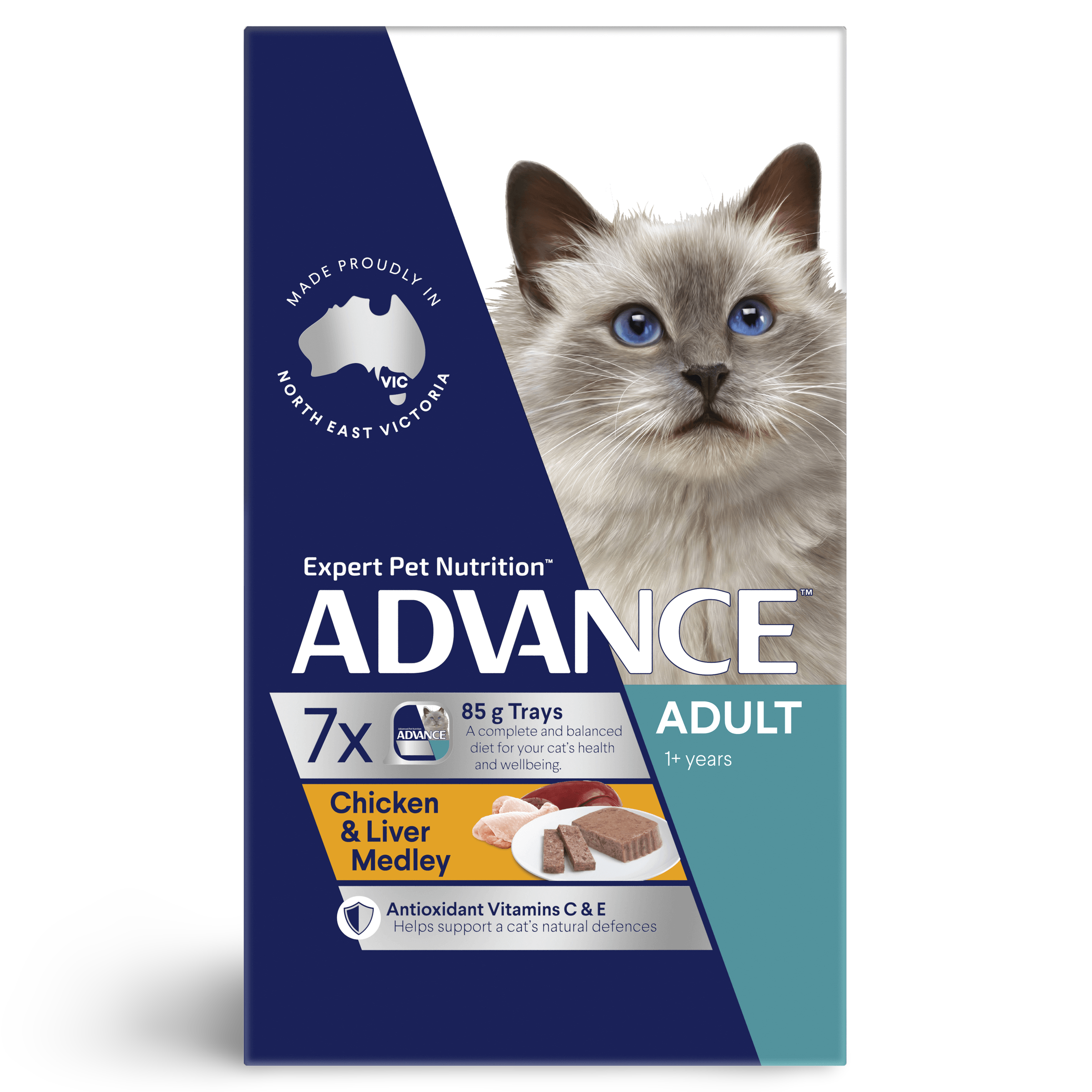 Adult Chicken And Liver Medley Wet Cat Food Trays