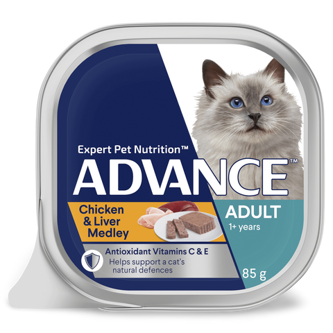 Adult Chicken And Liver Medley Wet Cat Food Trays