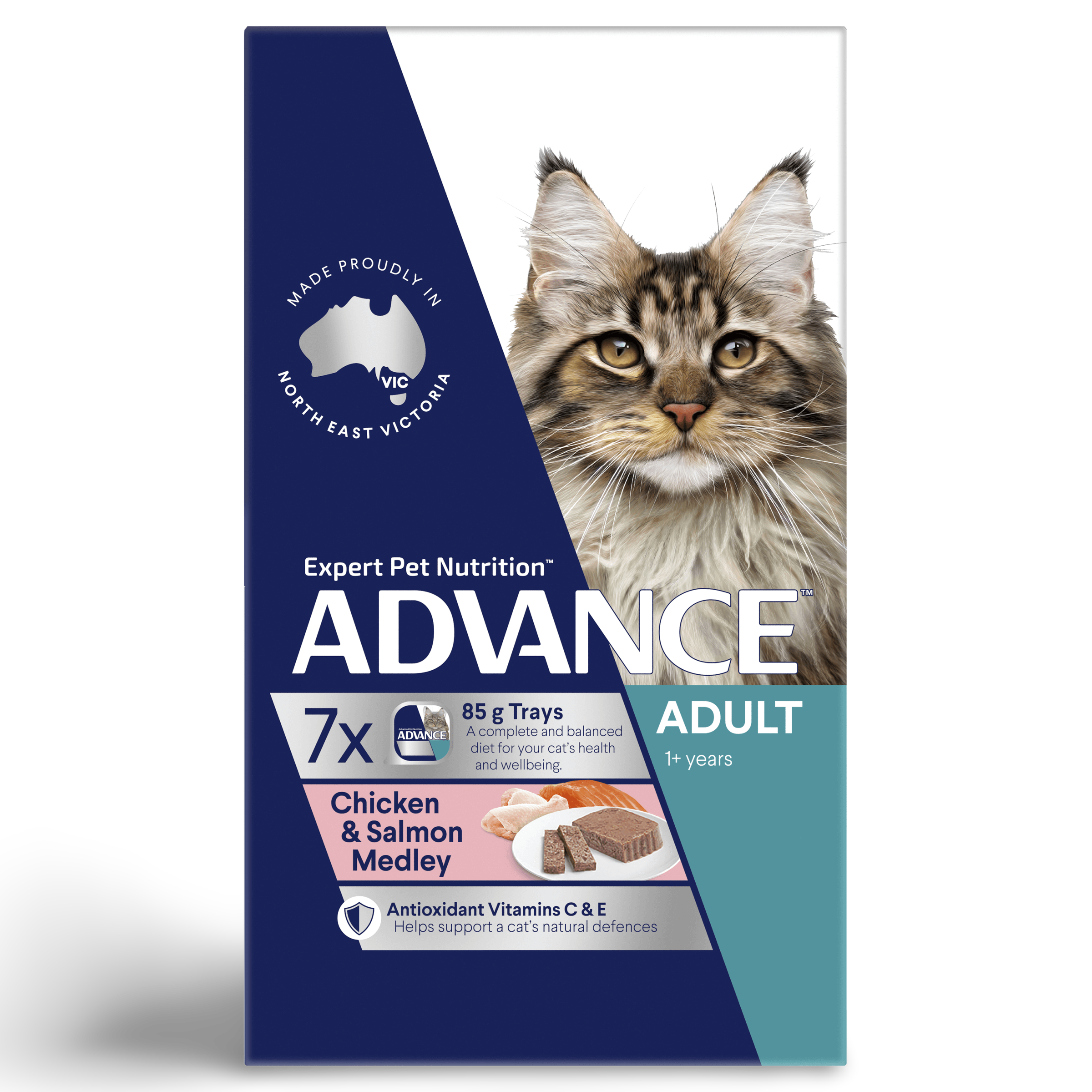 Adult Chicken And Salmon Medley Wet Cat Food Trays