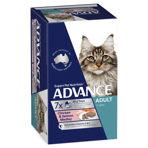 Adult Chicken And Salmon Medley Wet Cat Food Trays