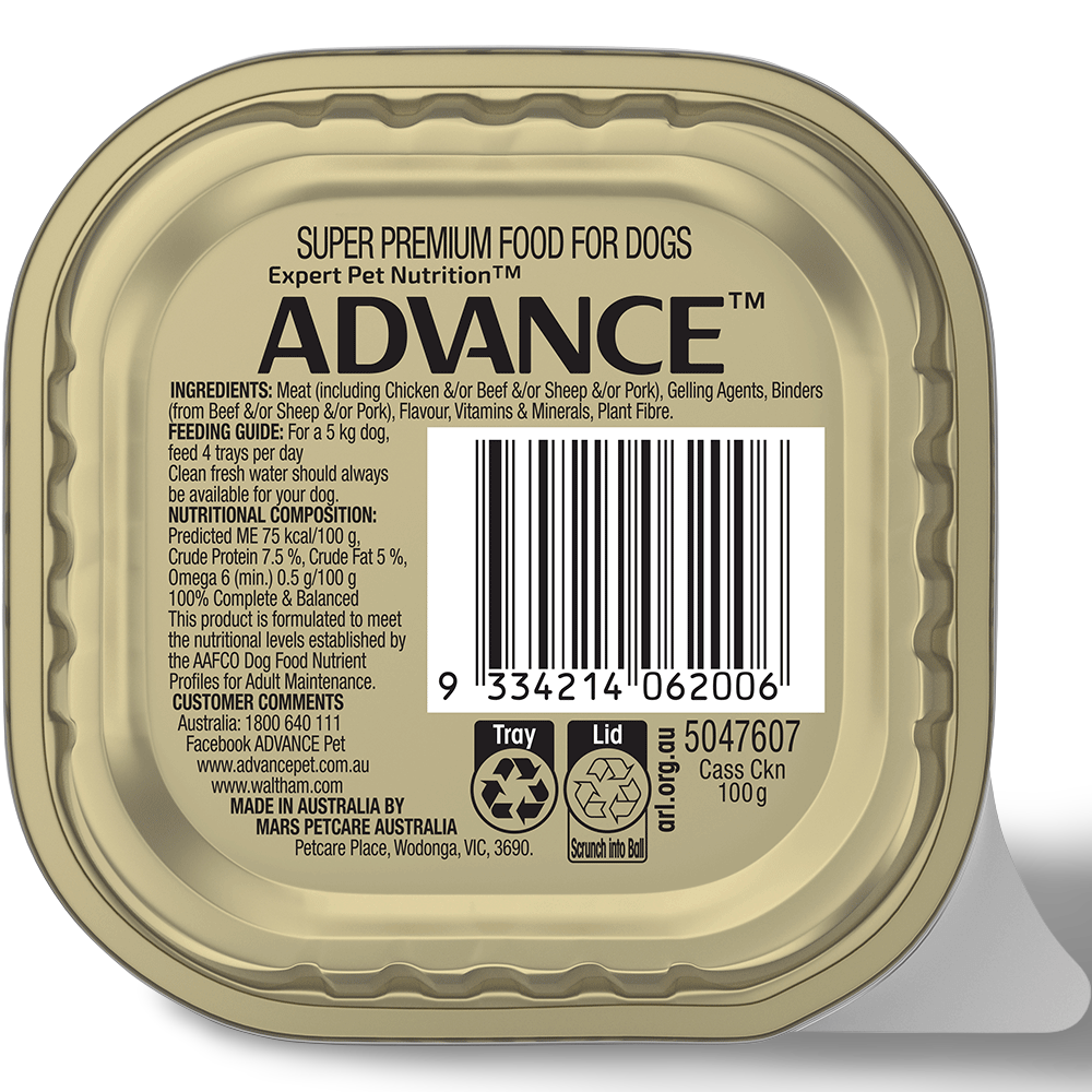 Adult Single Serve Chicken Casserole Wet Dog Food Trays