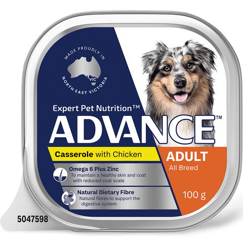Adult Single Serve Chicken Casserole Wet Dog Food Trays