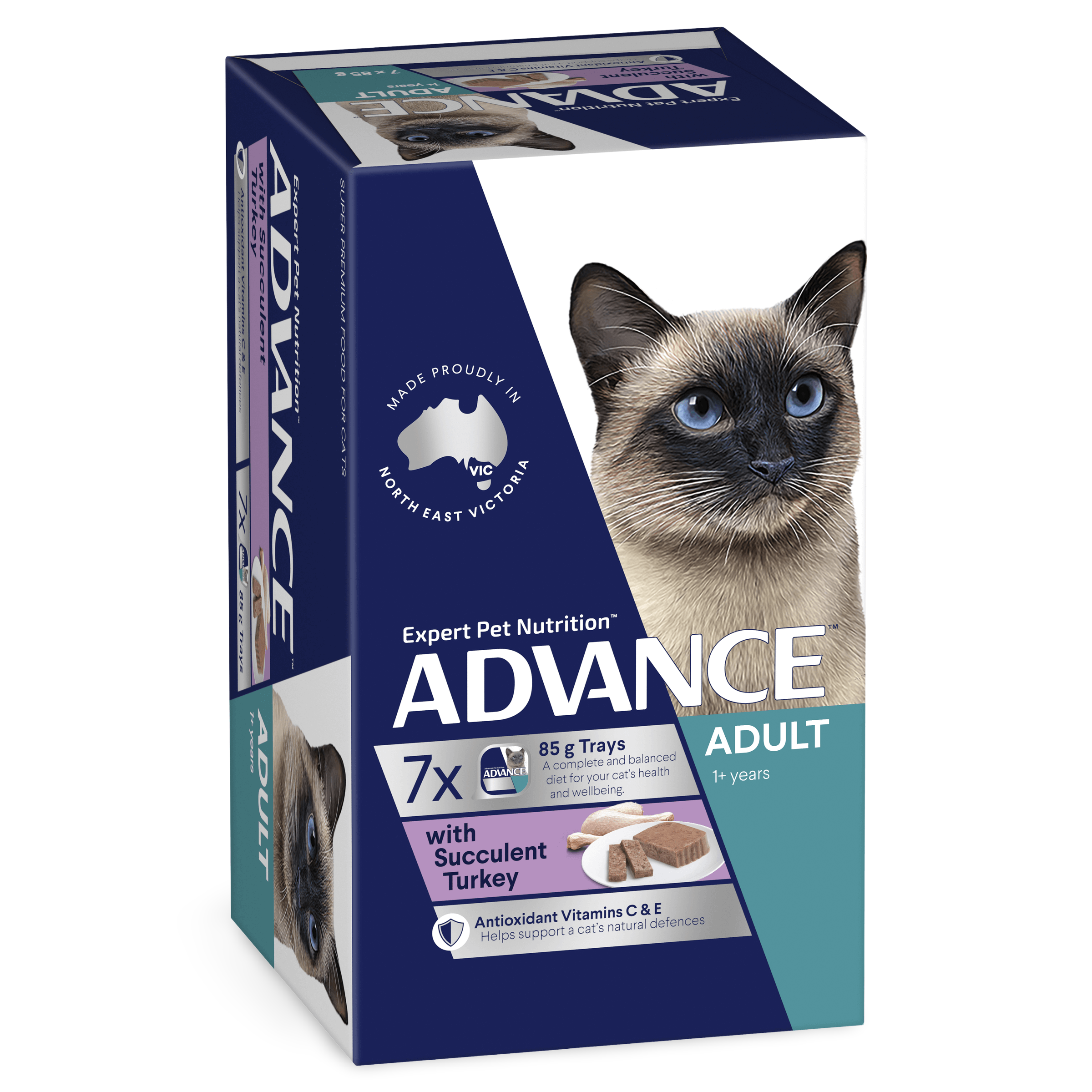 Adult Succulent Turkey Wet Cat Food Trays